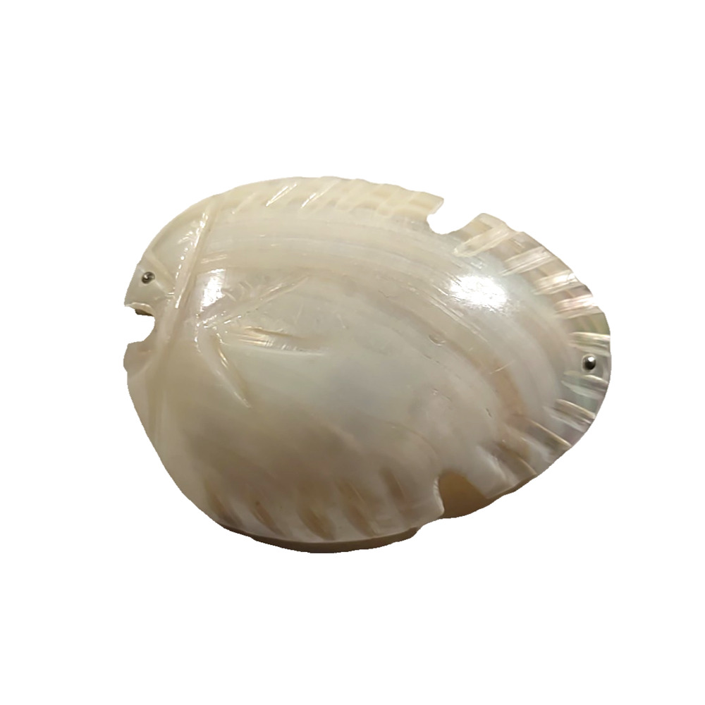 Hair Barrette Fish Sea Shell Ocean Beach Waves Puffer Fish Cream Color